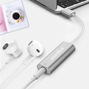 Verilux® USB Sound Card to 3.5mm Jack Audio Adapter External Stereo Splitter Converter for Windows Mac Linux Compatible with PS4 Headset Laptop PC Verilux® USB Sound Card to 3.5mm Jack Audio Adapter External Stereo Splitter Converter for Windows Mac Linux Compatible with PS4 Headset Laptop PC
